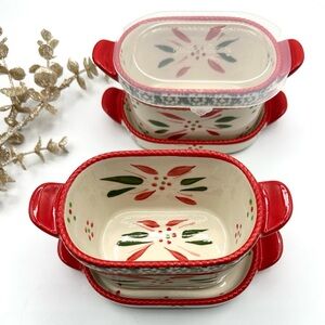 Copy-Set of 2 Temp-Tations Red & Green by Tara. 3 piece set of Two. 10oz